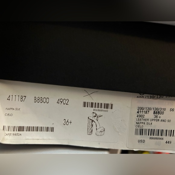 Gucci Metallic Leather Platform Sandal 100% Authentic size 6.5 Worn 1 time - Picture 4 of 4